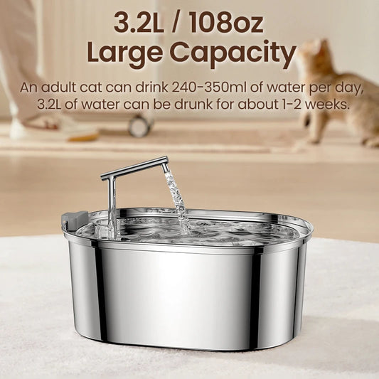 Easy drink 1 - Stainless Steel Cat Water Fountain